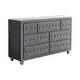 preview thumbnail 4 of 2, Rivers Traditional Metallic 4-piece Bedroom Set