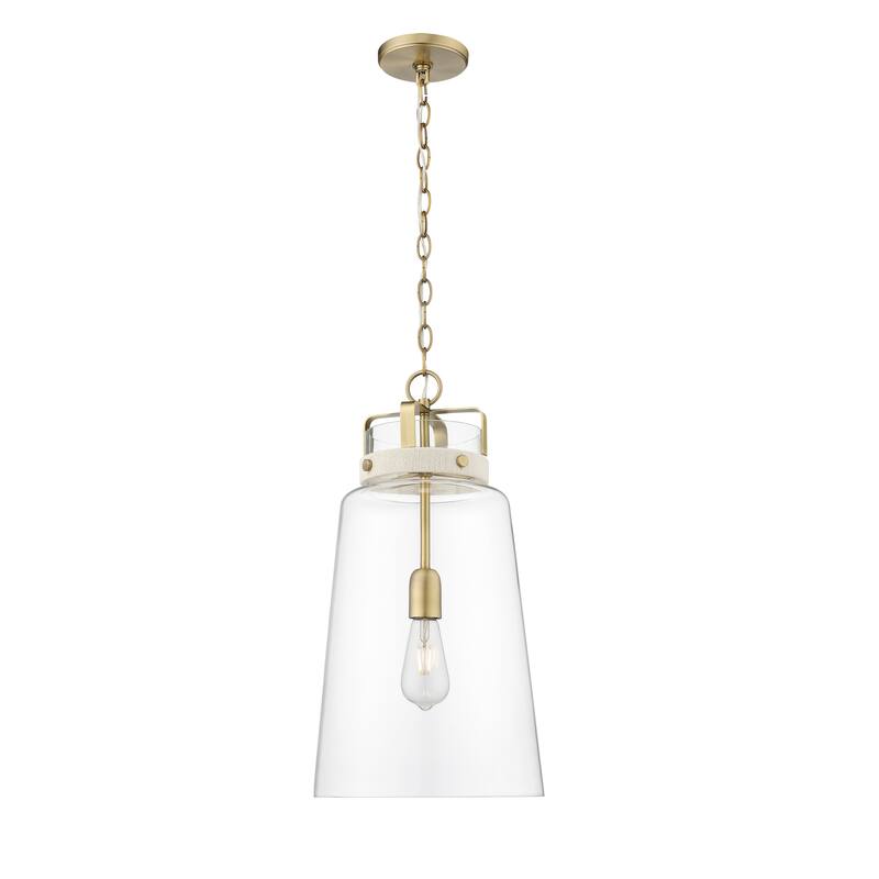 Lolla 1-Light Pendant Light - Vintage Brass - 12