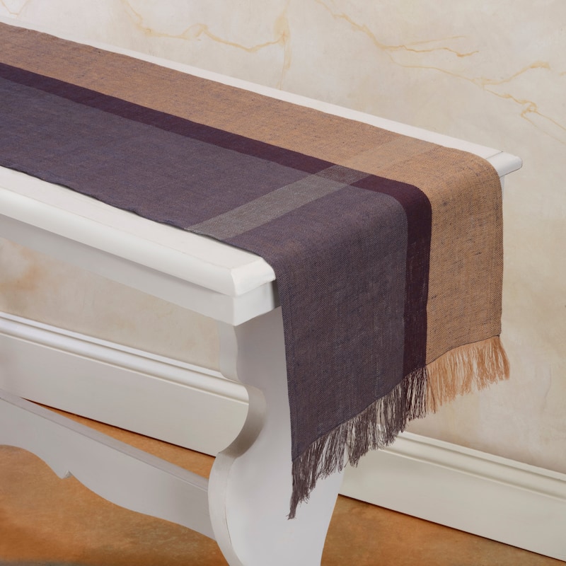 SERENE 100% Flax Linen Table Runner | Handmade | Fairtrade | Upcycled | Nature-Inspired Decor by Sustainable Threads