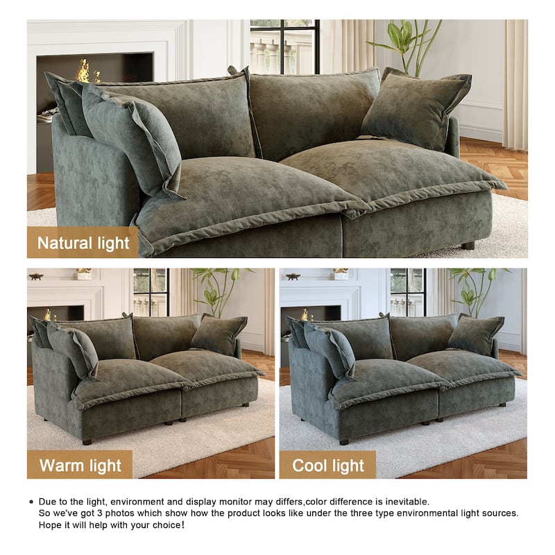 Cloud Chenille Upholstered Modular Sectional Sofa
