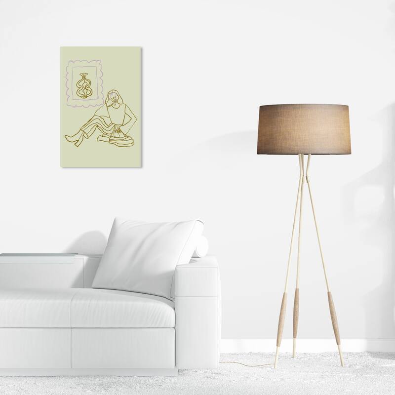 Wynwood Studio Canvas Fashion and Glam Timeless Selfie Green and Modern & Contemporary Wall Art Canvas Print - 24 x 16