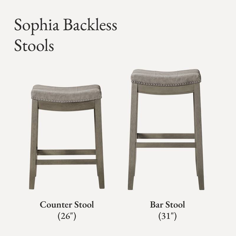 Maven Lane Sophia Saddle Kitchen Dining Stool