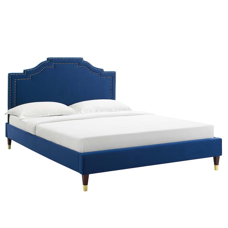 Adelaide Performance Velvet King Platform Bed