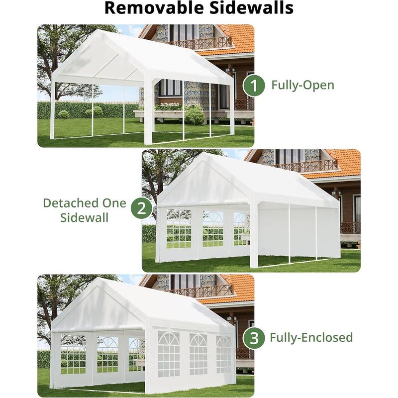 Party Tent Heavy Duty, Outdoor Wedding Tent Event Shelter with Carry Bags