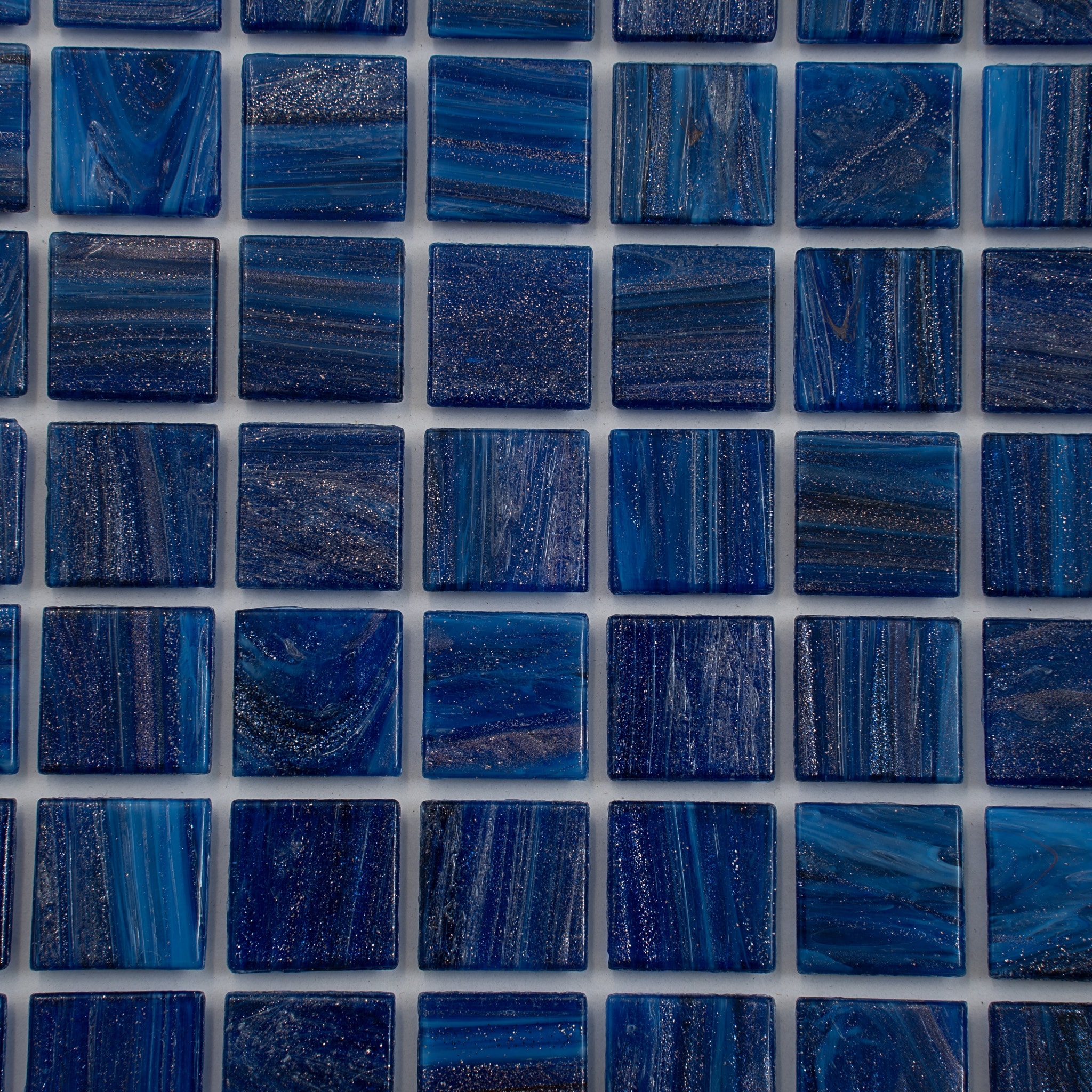 Apollo tile 12" x 12" Celestial Glossy Egyptian Blue Glass Tile (20 sq ft/case) - 20 Pack