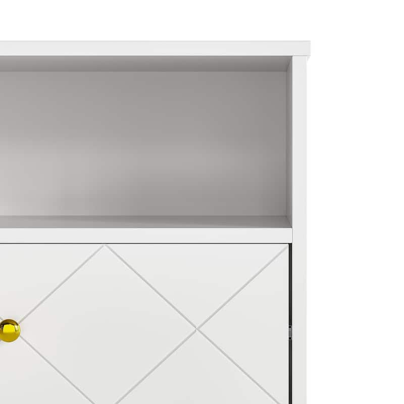 3-Drawer Dresser with 2 Floating Shelves