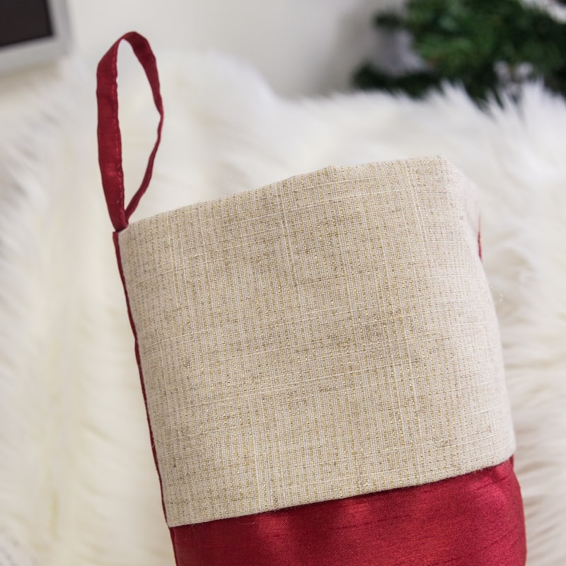 Homey Cozy Floral Velvet Embroidered Christmas Stocking