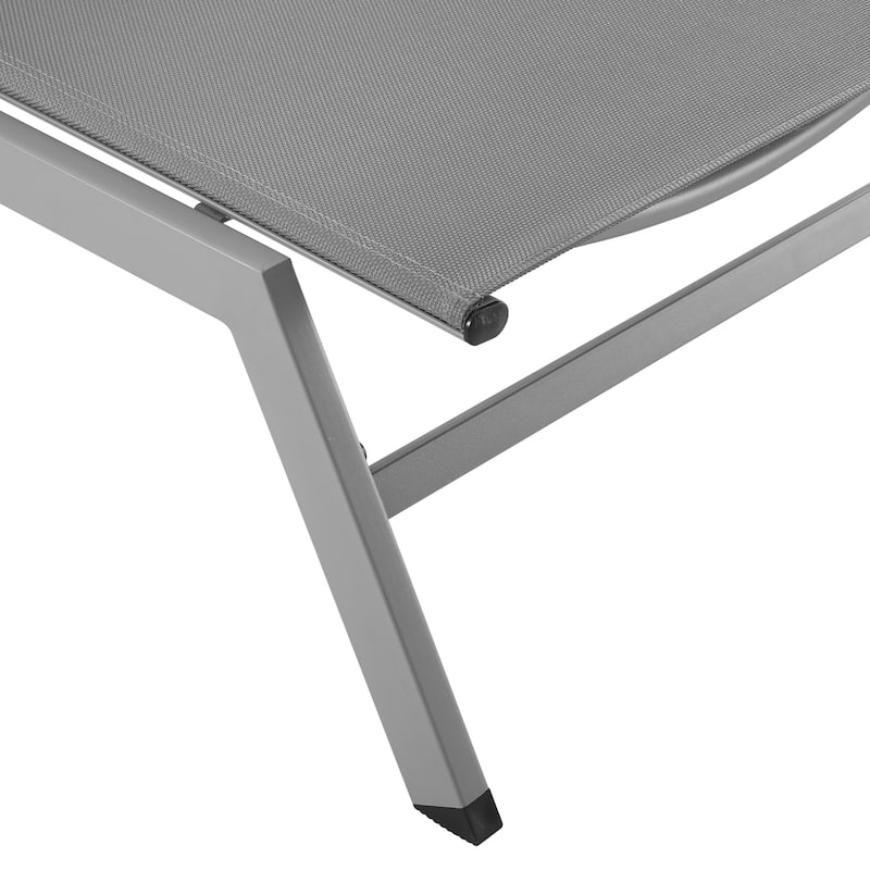 Corvus Antonio Outdoor Contemporary Sling-Fabric Adjustable Chaise Lounge