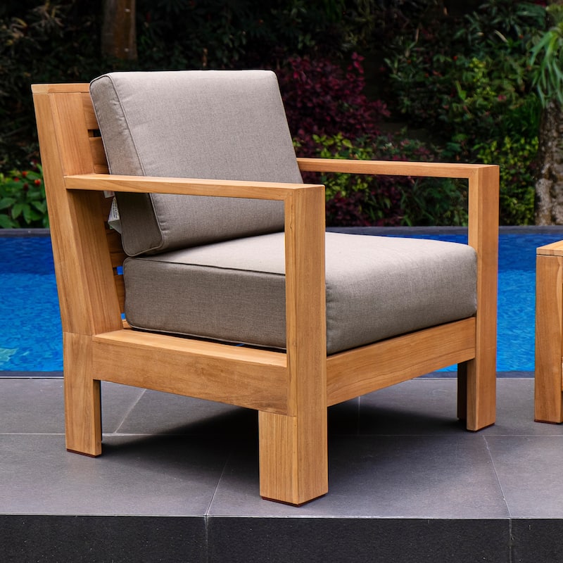 Cambridge Casual Logan 3-piece Teak Outdoor Set with Sunbrella Cushion