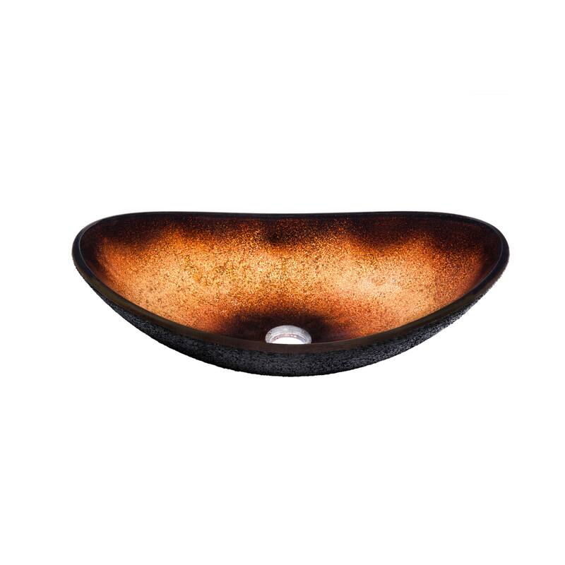 Miseno Oval 21-1/2" Tempered Glass Vessel Bathroom Sink