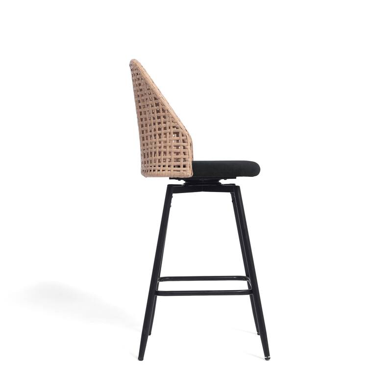 28.7"H Swivel Bar Stools/ Counter Stools with Metal Legs