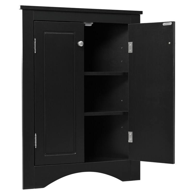 Triangle Bathroom Storage Cabinet with Adjustable Shelves
