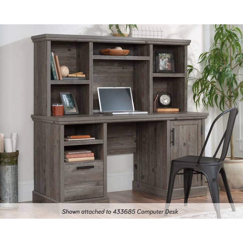Aspen Post Computer Hutch - Pebble Pine