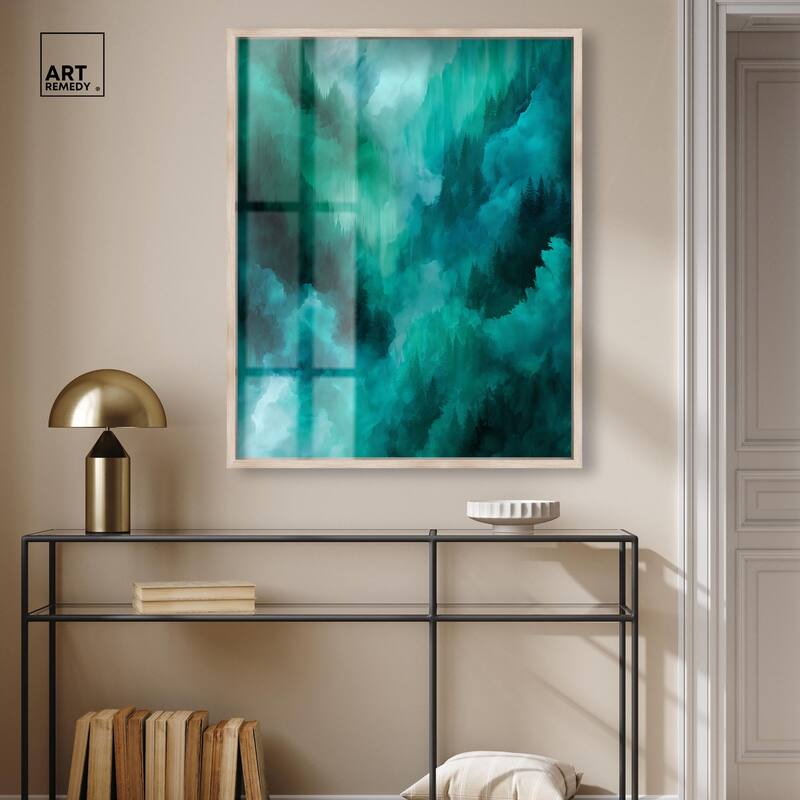 Textured Teal II Shadowbox by Art Remedy