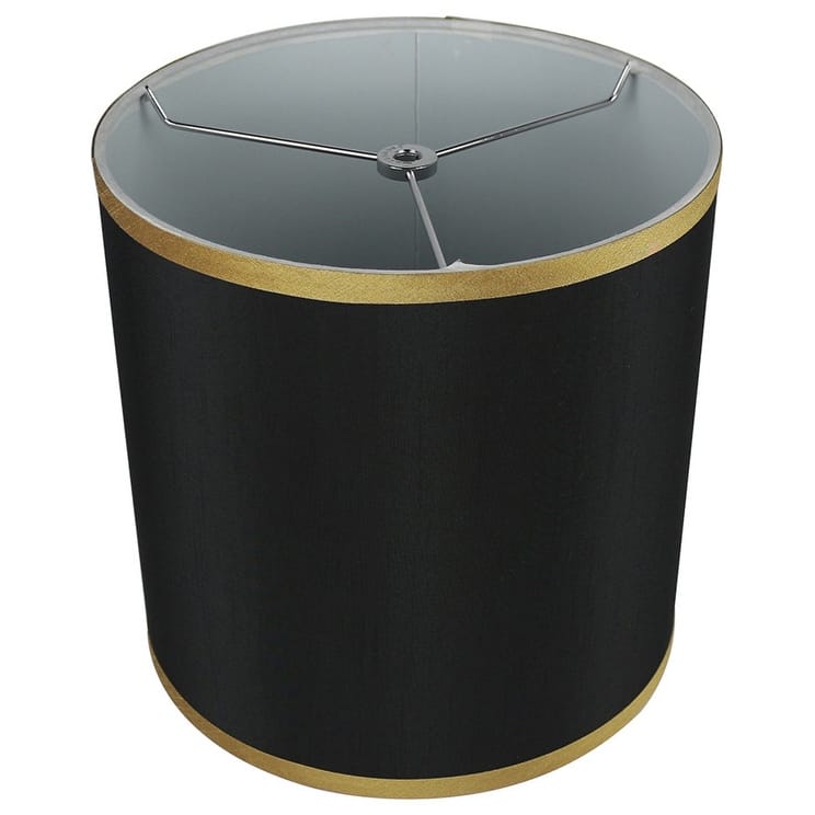 Faux Silk Drum Lamp Shade, 8" to 14" Bottom Size