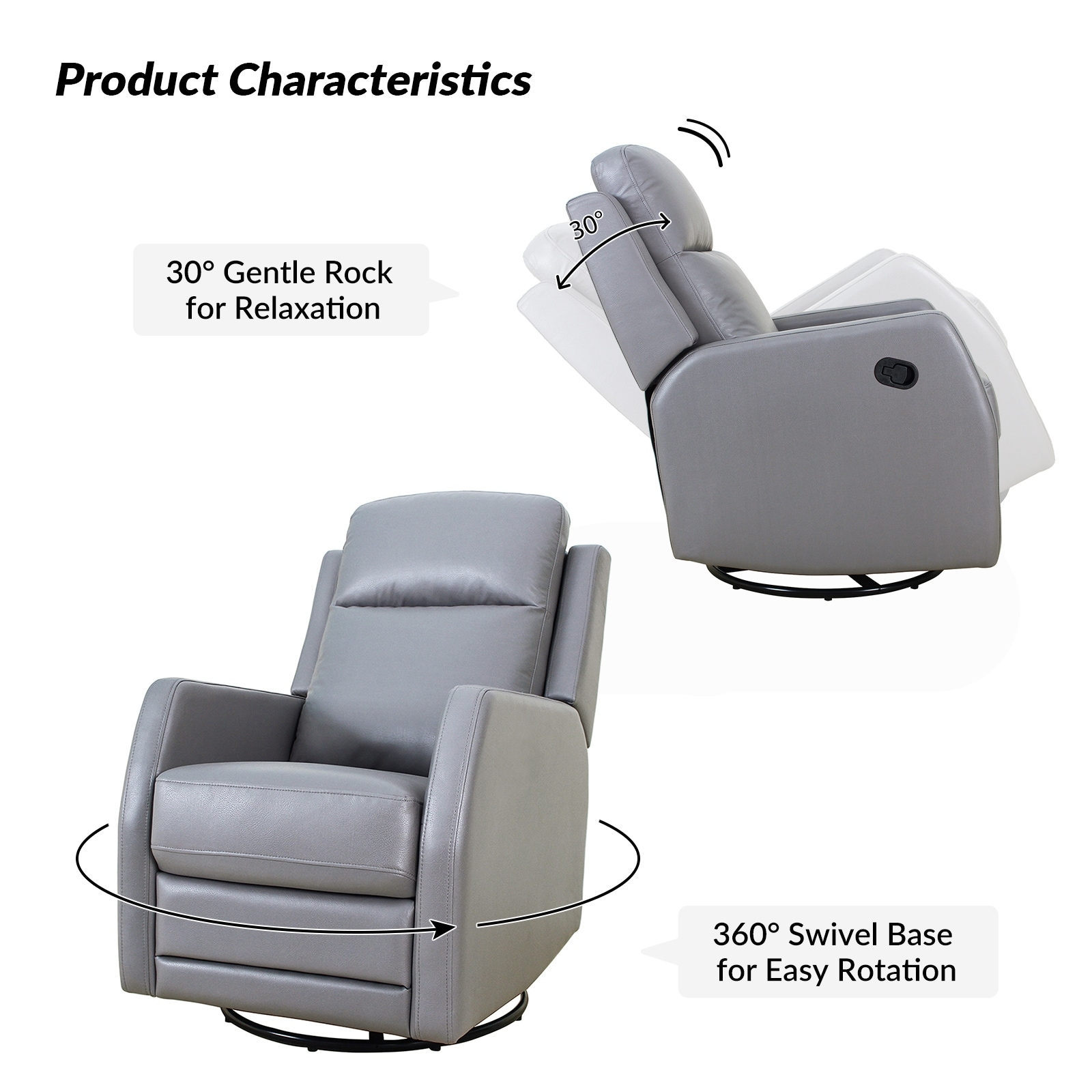 Aldrin manual swivel recliner sales