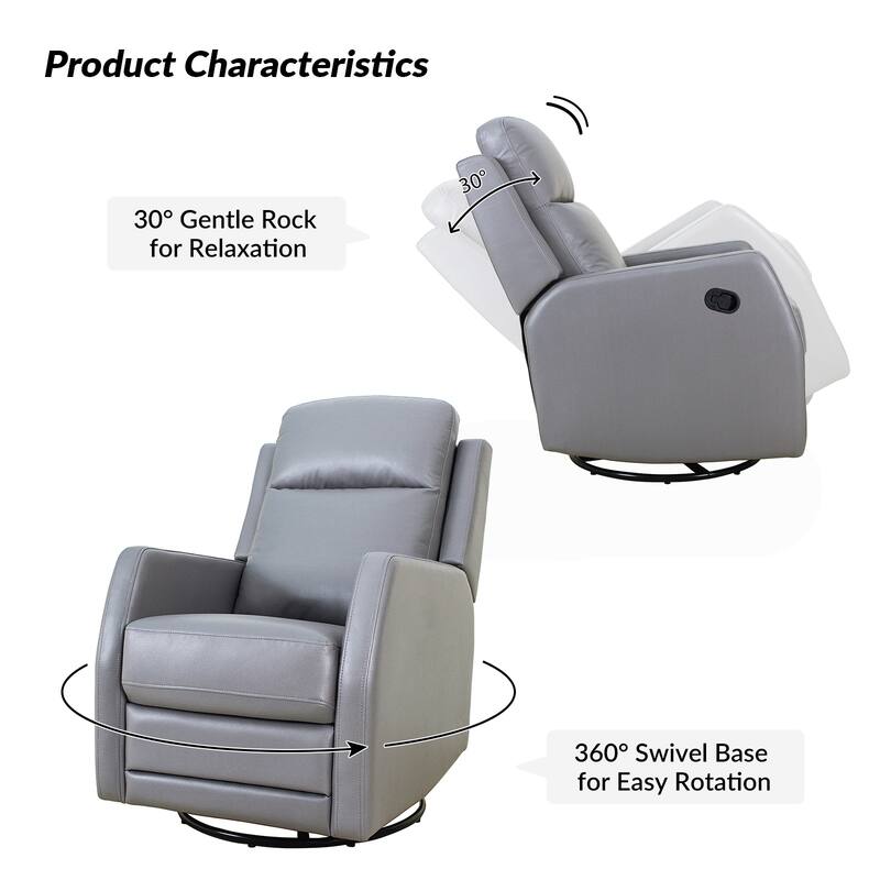 Esteban Swivel Recliner with Tufted Back Set of 2 by HULALA HOME