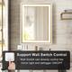 Wall Mounted Back Light Bathroom Framed LED Mirror Anti- Fog With Dimmable Light Touch Sensor And Memory Function