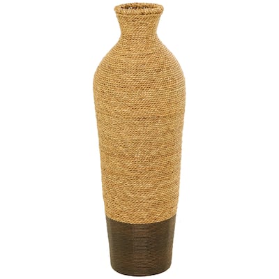 Seagrass Handmade Tall Woven Floor Vase - Brown - Roche River Decor