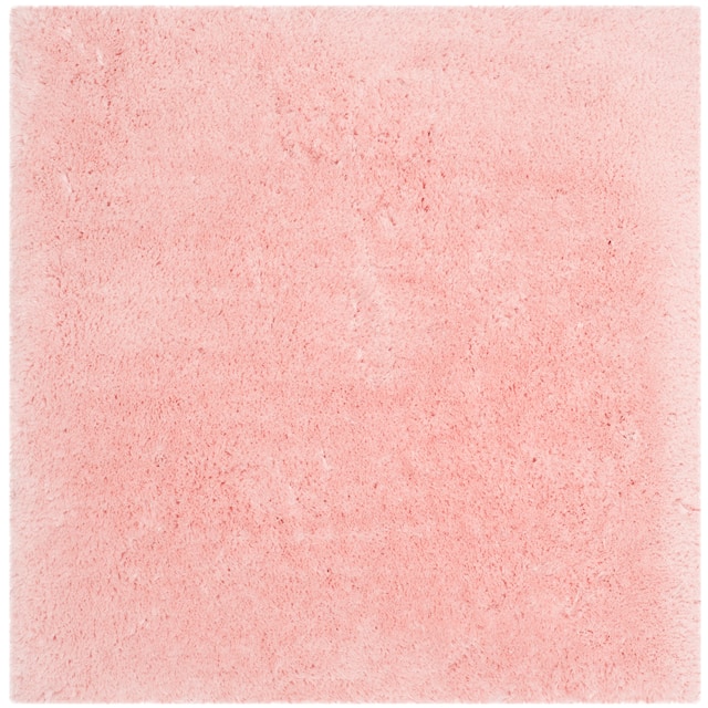SAFAVIEH Handmade Arctic Shag Guenevere 3-inch Extra Thick Rug - 5' x 5' Square - Pink