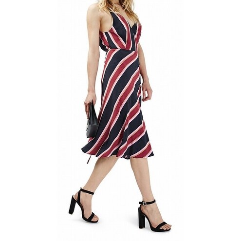 topshop stripe wrap dress