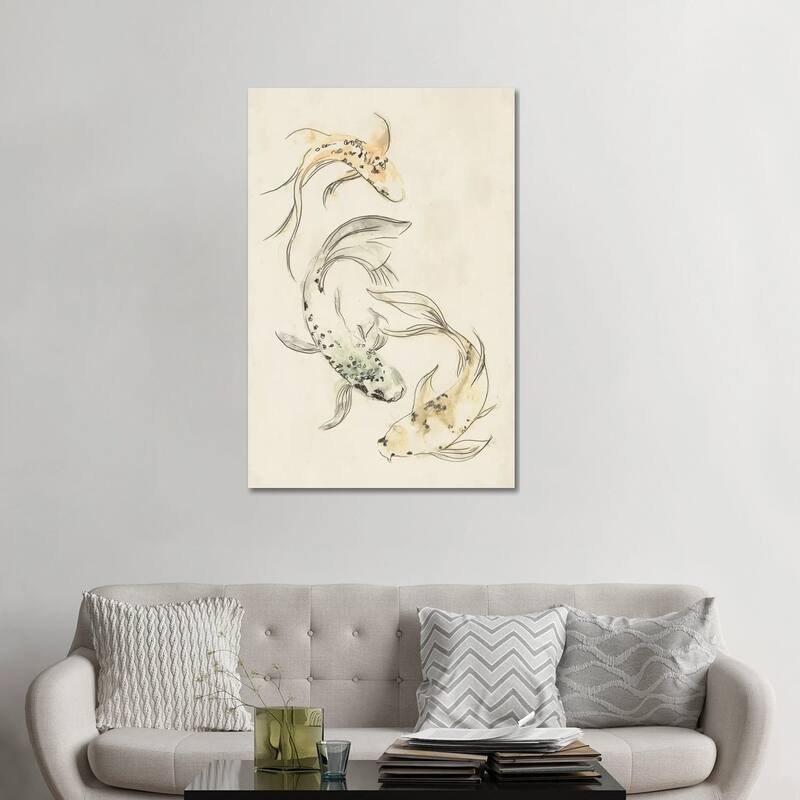 iCanvas "Koi Dance I" by June Erica Vess Canvas Print - 48x32x1.5