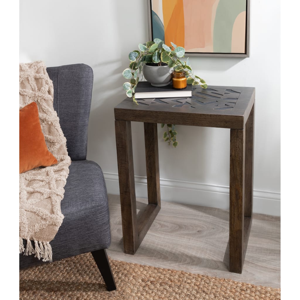 Kate and Laurel Elyria Wood Side Table