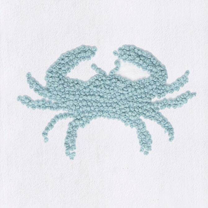 Crab French Knot Flour Sack Kitchen Towel