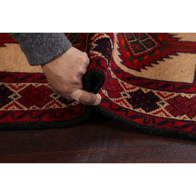 Traditional Geometric Balouch Persian Area Rug Wool Handmade - 3'4" x 6'4"