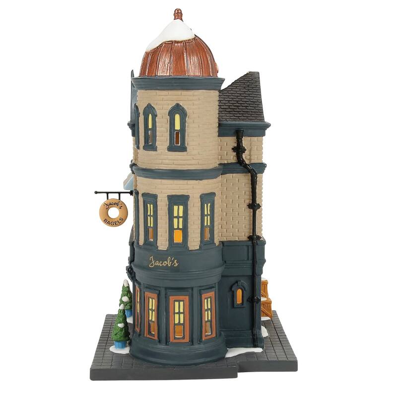 Department 56 Christmas In The City Jacob's Bagel Shop Lighted Building - 6015594