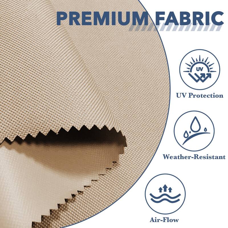 8*10ft Rectangular Patio Market Umbrella with Sagging Edge，UV Risistance,Crank & Tilt