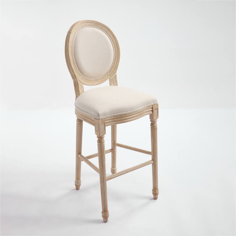 Dining Chairs Set of 2, Upholstered Chairs with Round Back, Wire Drawing and Carving Techniques,Disassemblable