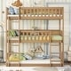 preview thumbnail 19 of 25, Twin Size Triple Bunk Bed, Rubber Wood Frame with Ladders, Guardrails, Detachable Design for Kids Room, Easy Assembly, Black