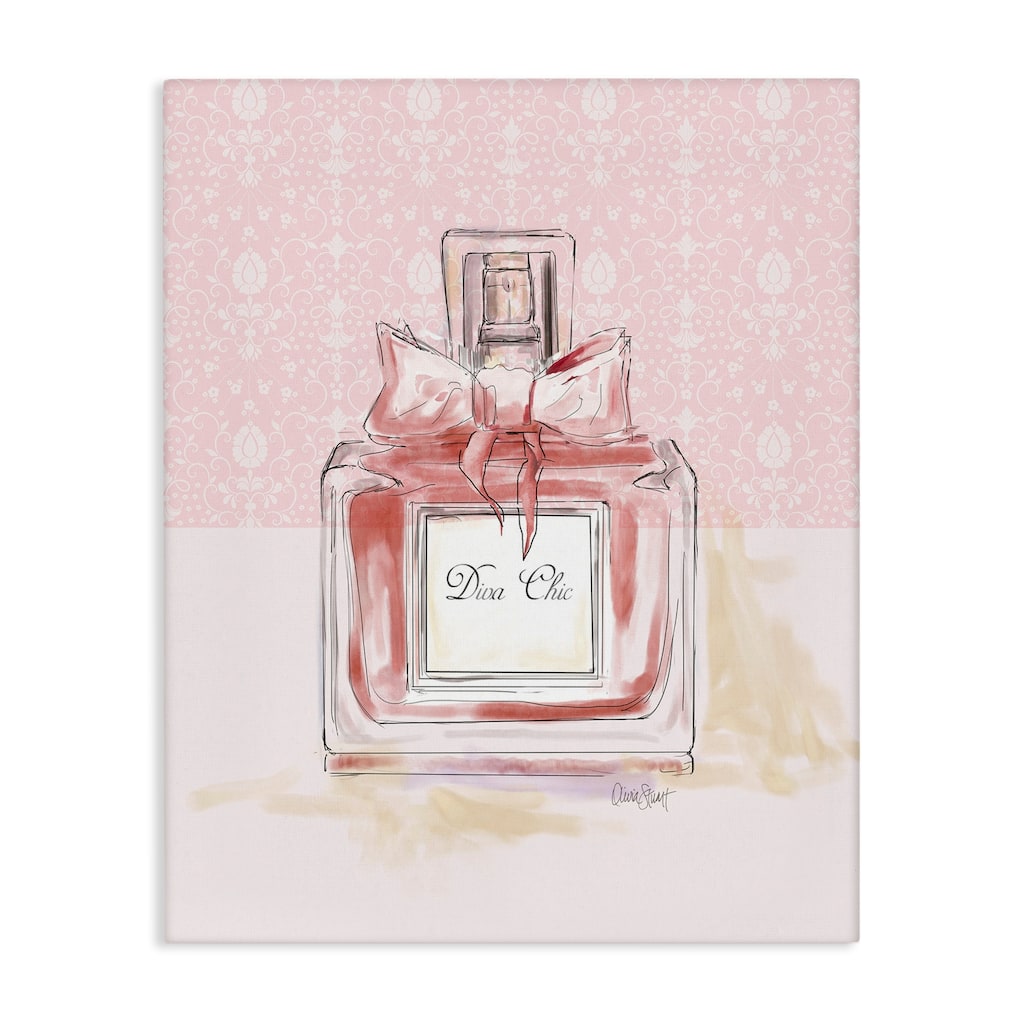 Stupell Diva Chic Pink Perfume Canvas Wall Art Design By Carol Robinson