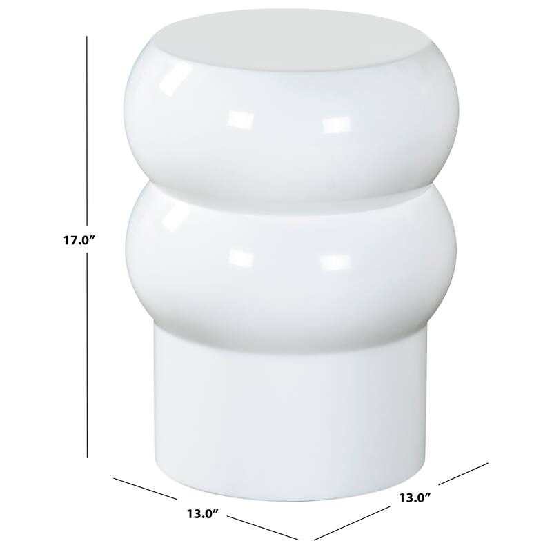 SAFAVIEH Couture Joyrosa Concrete Accent Table - 13"W x 13"D x 17"H