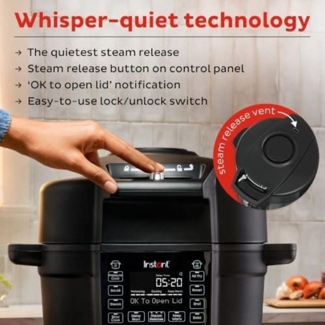Instant Pot 13 in 1 Air Fryer and Pressure Cooker Combo 6.5 Quart