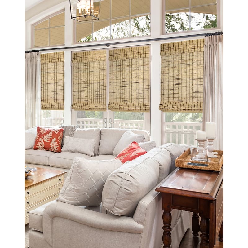 Chicology Light Filtering Cordless Natural Woven Bamboo Window Shade