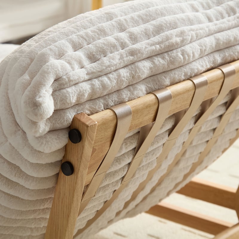 Accent Armless Lazy Sofa,Casual Single Sofa,Corduroy Fabric, For Living Room And Bedroom,With Backrest,Single Seat