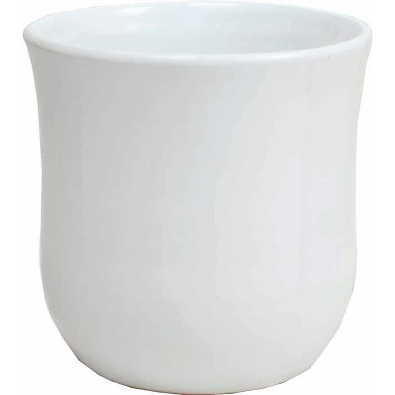 White Glazed Orchid Planter