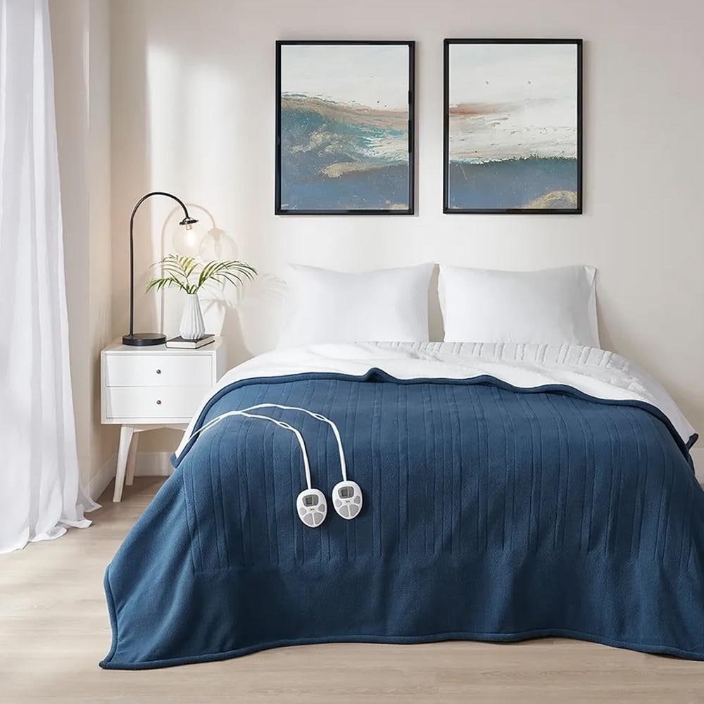 Sunbeam Quilted Heated Electric Mattress Pad Stripe Pattern Twin Size Bed Bath Beyond 36513747