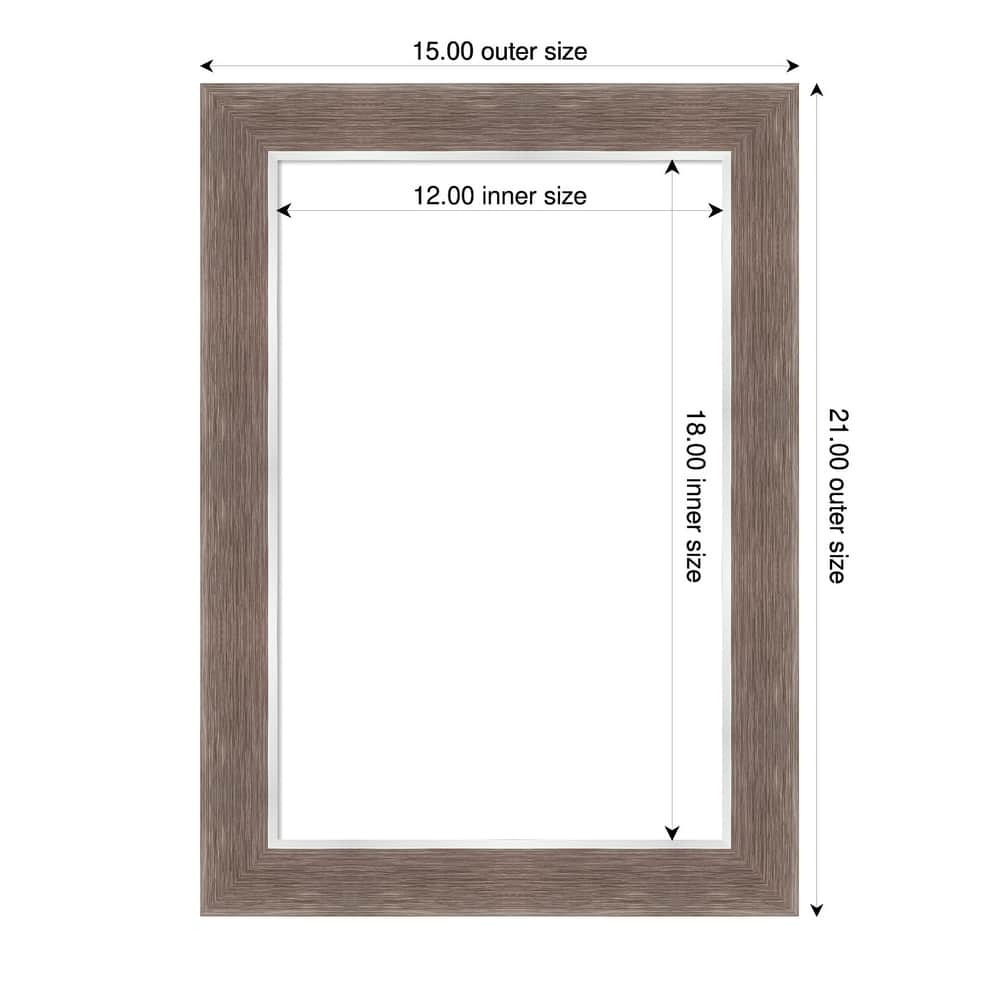 Amanti Art Noble Mocha Framed Dry Erase Magnetic Board