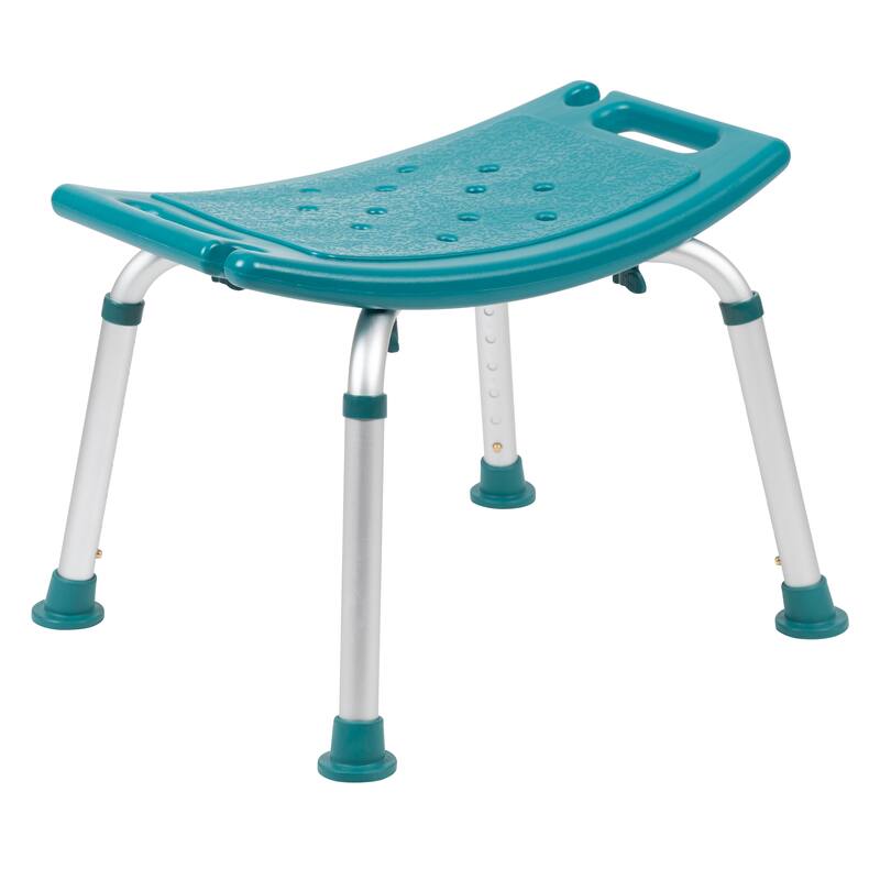 Tool-Free 300 Lb. Capacity, Adjustable Bath & Shower Chair w/Non-slip Feet - 17"D x 19"W x 14.5" - 21.5"H