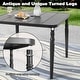 preview thumbnail 32 of 71, Nuu Garden Rattan Metal Patio Dining Set with Umbrella Hole, Zippered Cushions