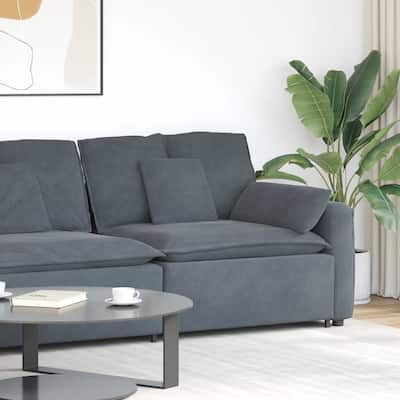 vidaXL Modular Sofa Dark Grey