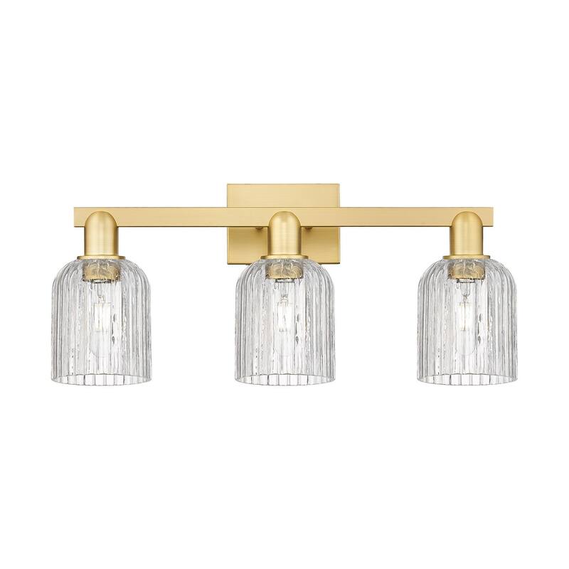 Innovations Lighting 716-3W-11-24 Bridal Veil Vanity Bridal Veil 3 - Satin Gold / Clear