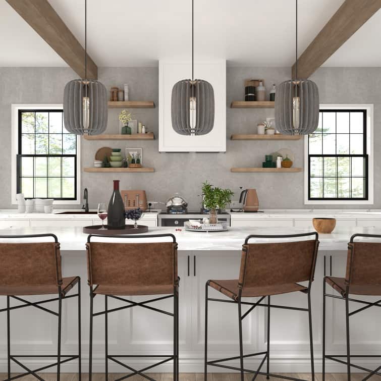 Acroma 1-Light Felt Halo Pendant