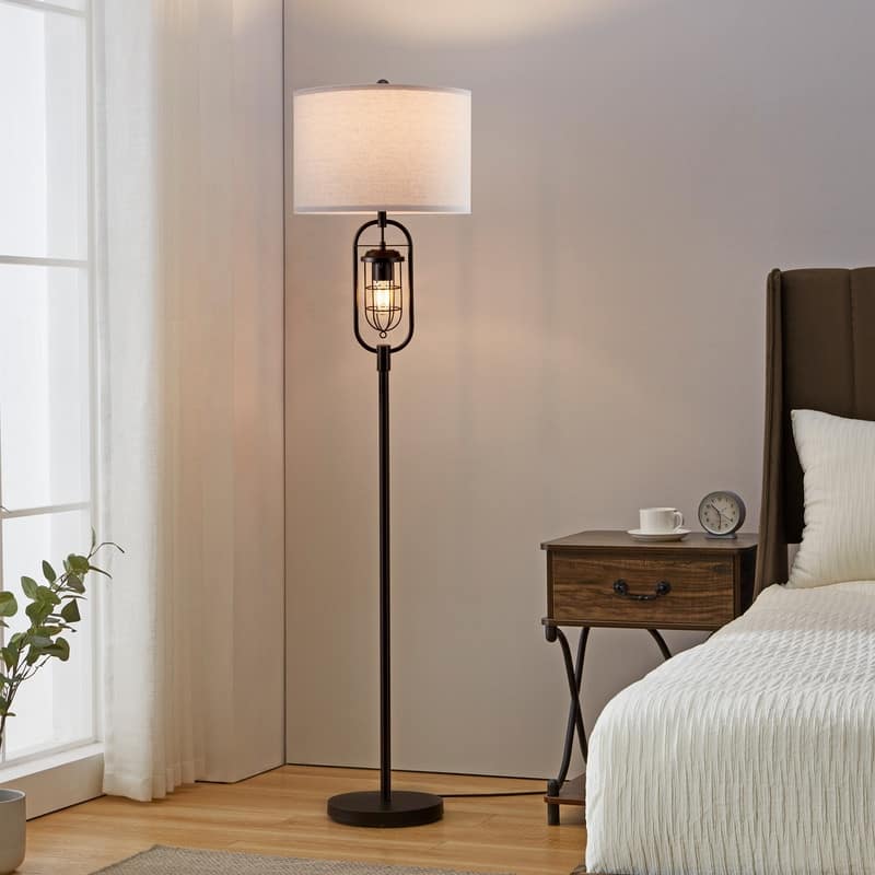KAWOTI 62.5 inch Bronze Standard Floor Lamp with Night Light