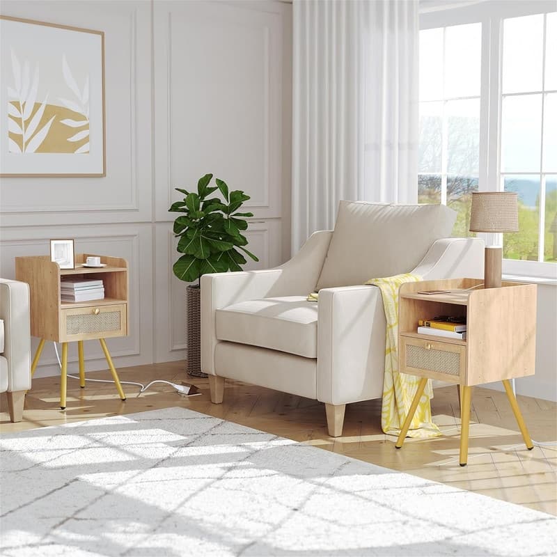 Nightstand with Charging Station
