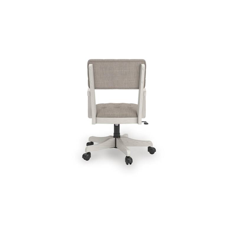 Signature Design by Ashley Robbinsdale White/Gray Home Office Desk Chair - 25"W x 25"D x 37"H