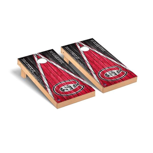 slide 2 of 5, St. Cloud State University SCSU Huskies Triangle Cornhole Board Set